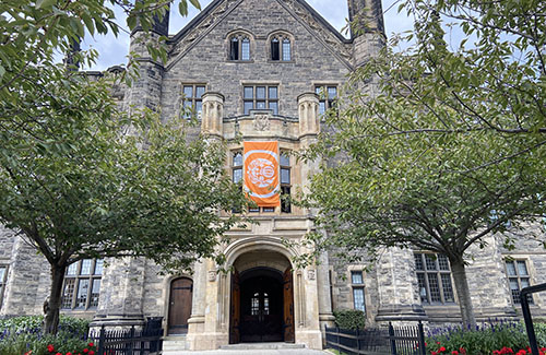 Survivors' flag on display at Trinity