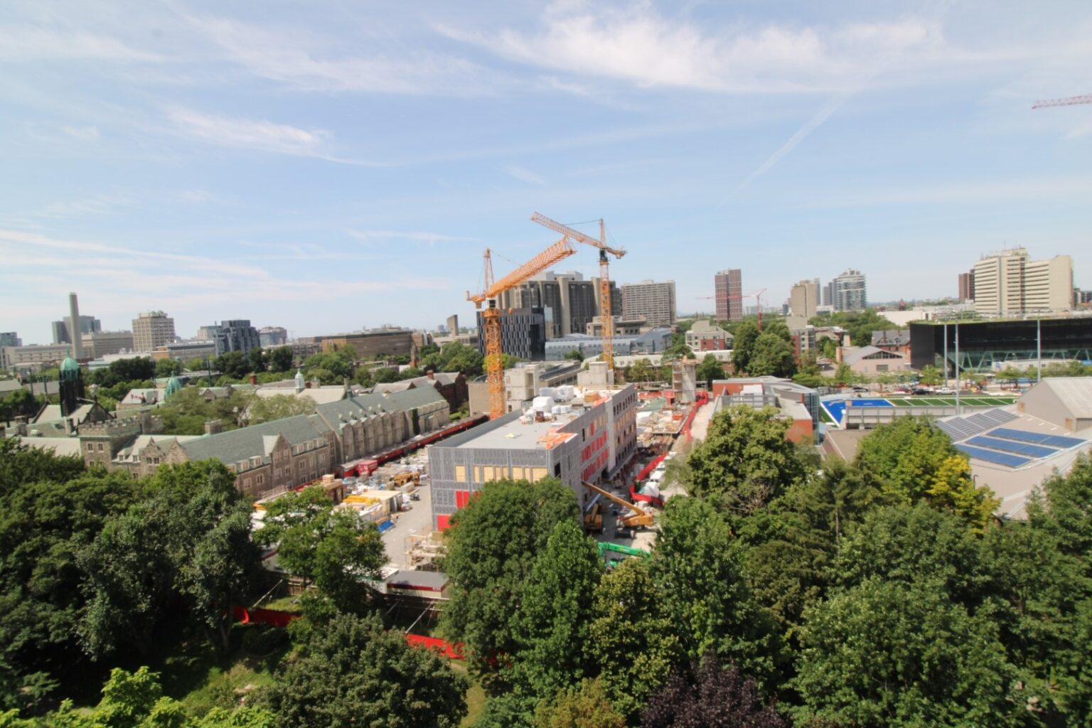 View of Trinity's construction site