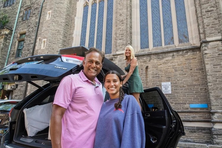 Move in day for Trinity student Gabriella Baichwal