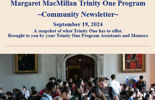 Trinity One Community Newsletter - header graphic