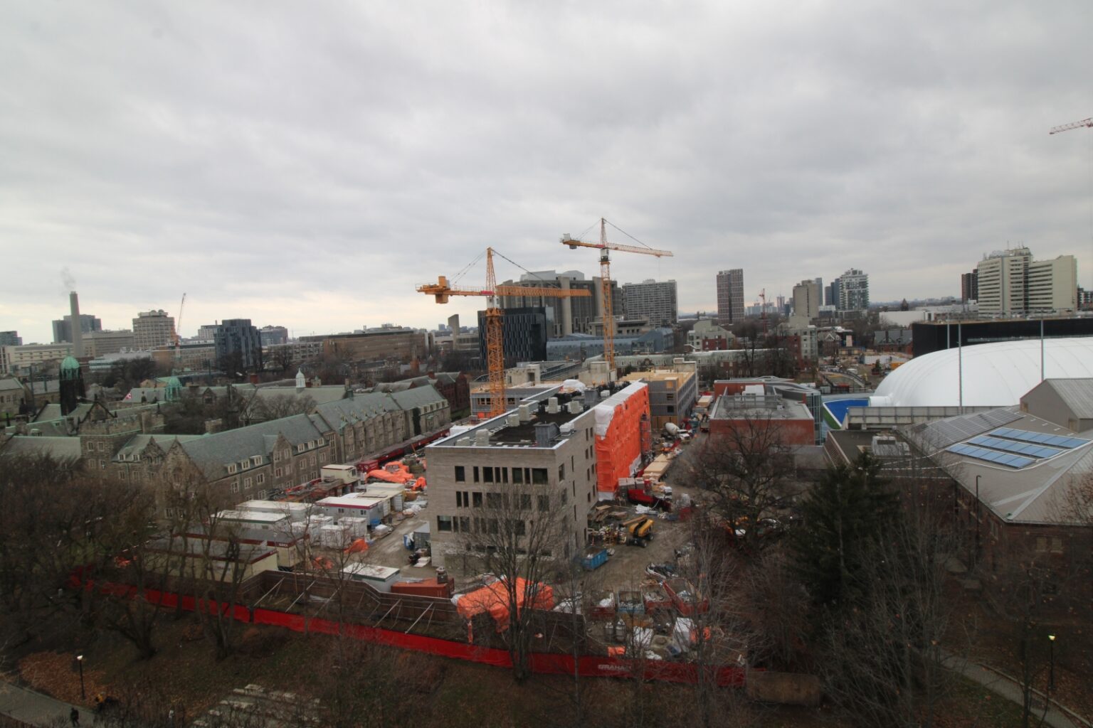 View of Trinity's construction site for Homepage event slider