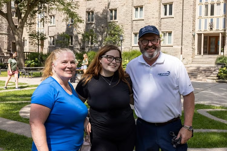 Student and family move into Trinity residence