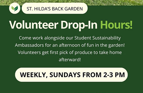 Food Service Lab drop in volunteer poster