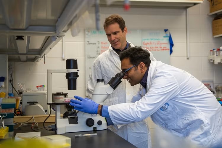 Alberto Martin in the research lab