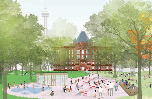 render of Queens Park North revitalization