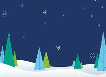 Illustration of trees in winter