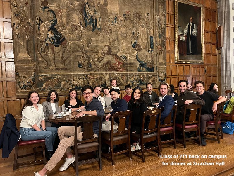 Class of 2T1 back on campus for dinner in Strachan Hall - Nov. class news