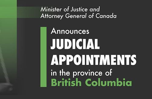 Judicial appointment in BC graphic