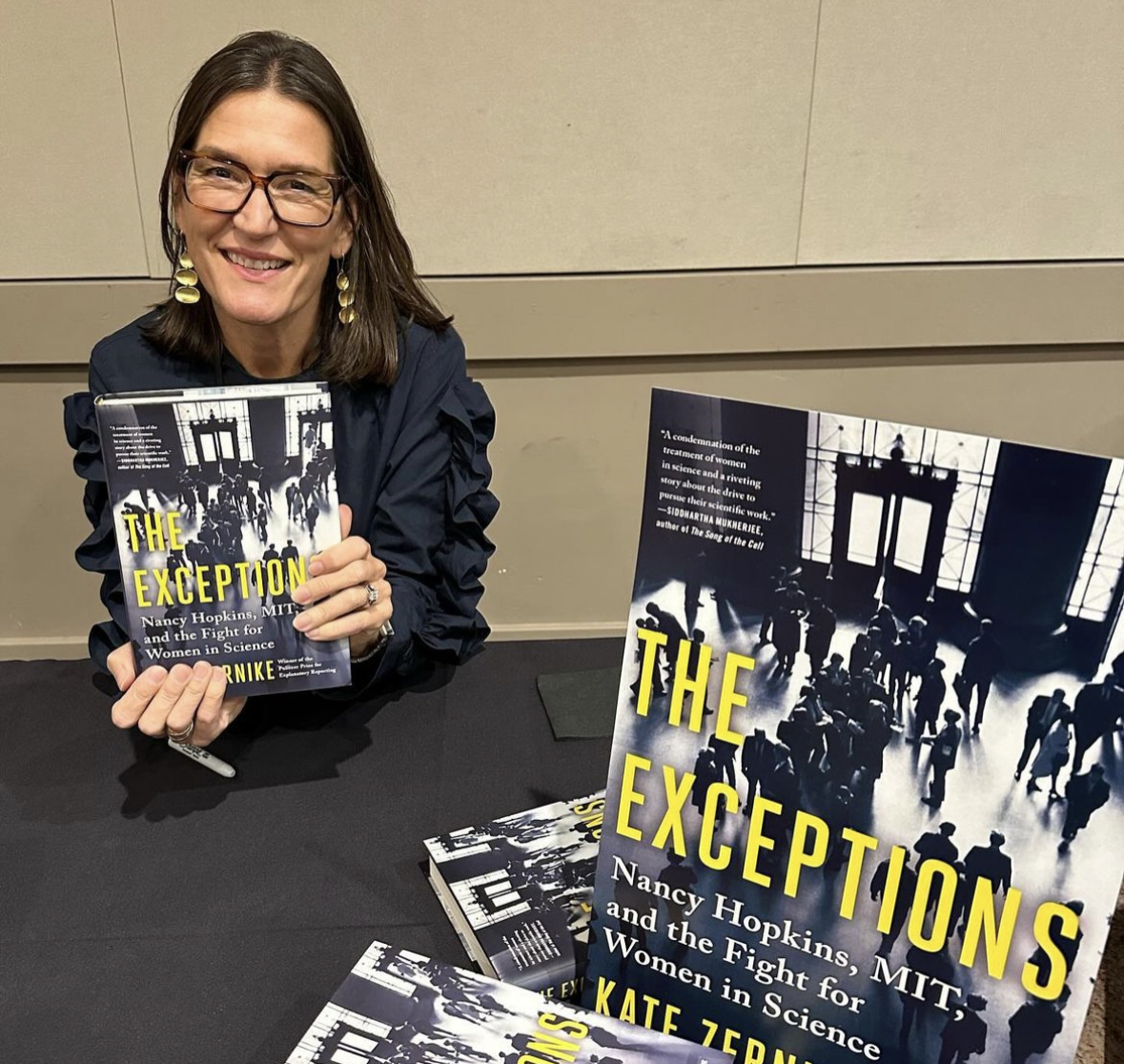 Author with her book