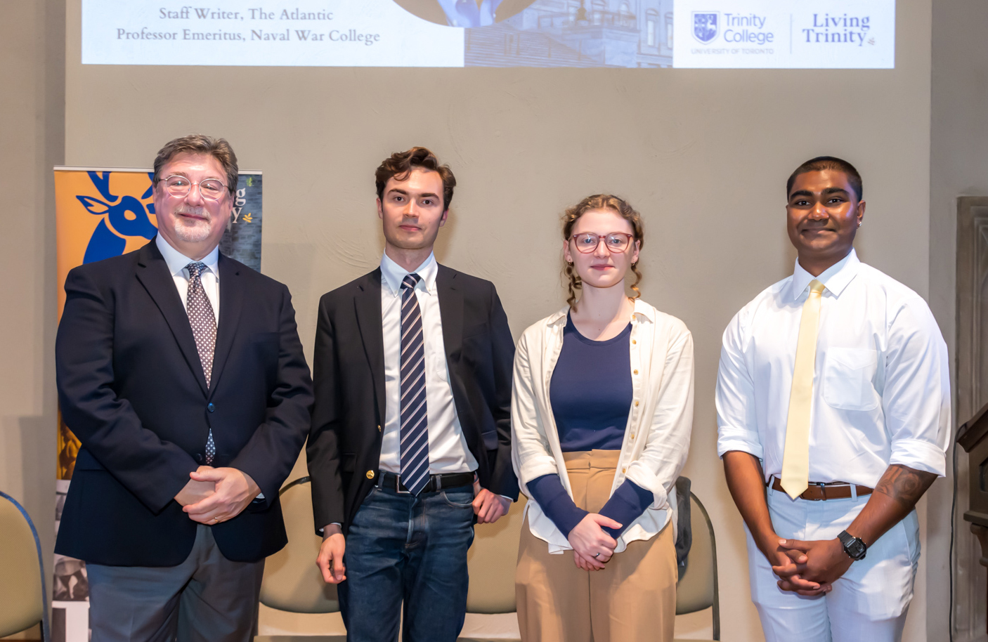 Tom Nichols with IR student ambassadors for the Margaret MacMillan Lecture