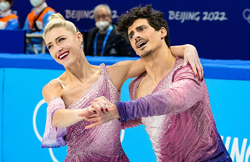 Paul Poirier and Piper Giles skating