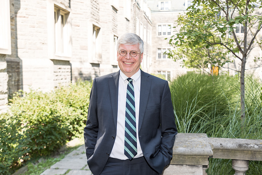 Terpstra in front of Trinity College