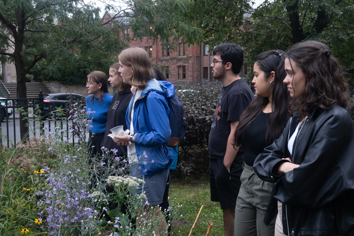 Trinity One Students at St. Hilda's garden