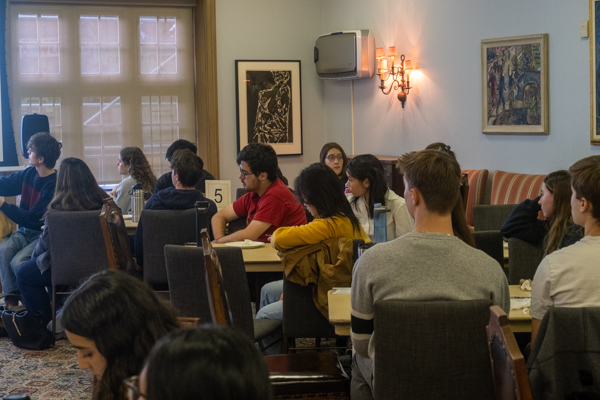 Trinity one Students at the research opportunities panel discussion