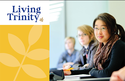 Students in a seminar class, with Living Trinity
