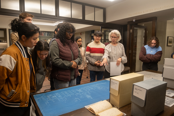 Trinity One students visit the Archives