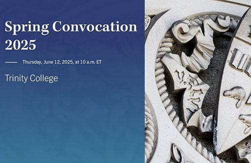 Trinity's Convocation Ceremony: livestream screenshot