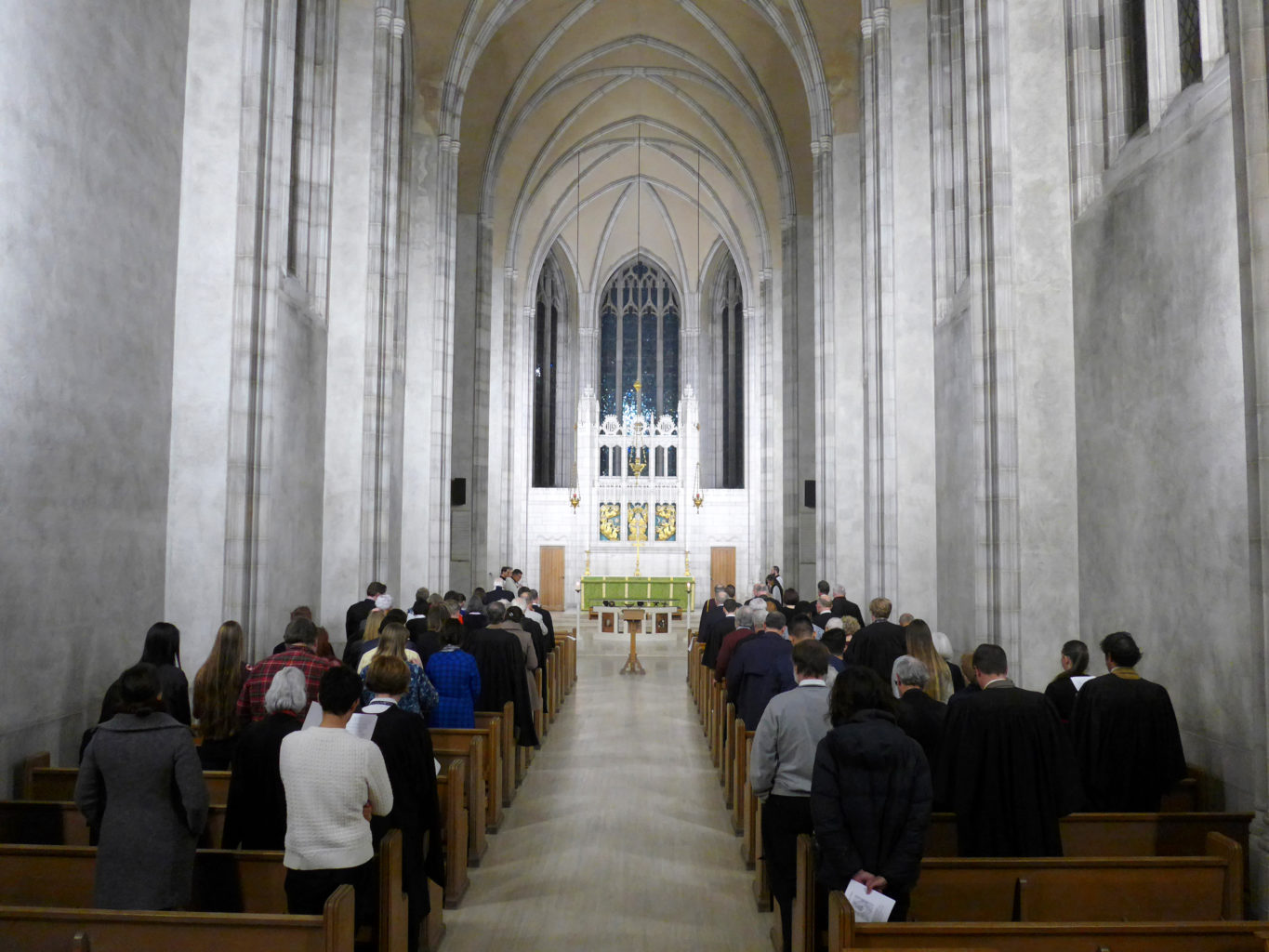 Attendees at Chapel Service in the Trinity College Chapel