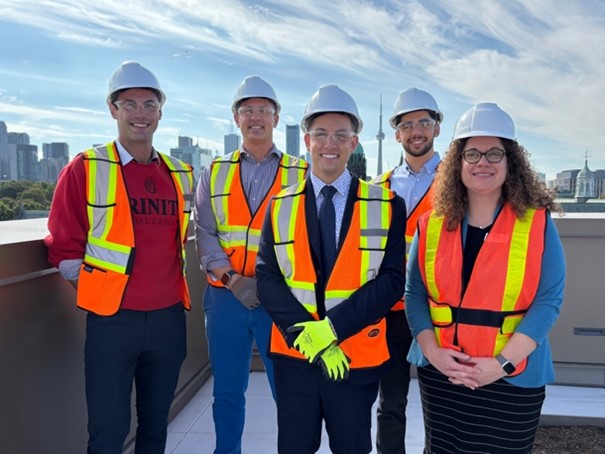 Alumni and Trinity Staff on the Lawson Centre Rooftop