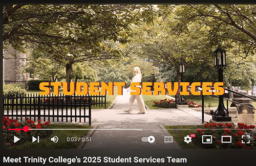 Screenshot of Student Services video