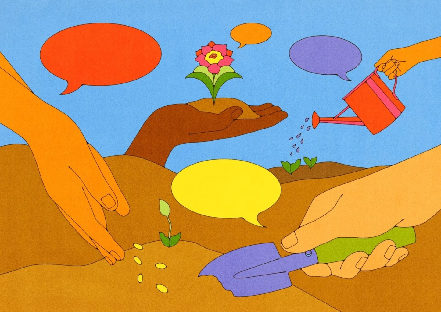 Illustration of gardening
