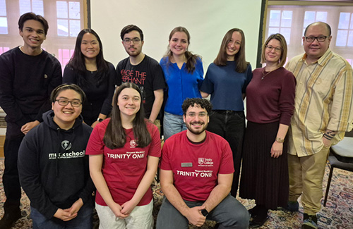 A group of Trinity One students