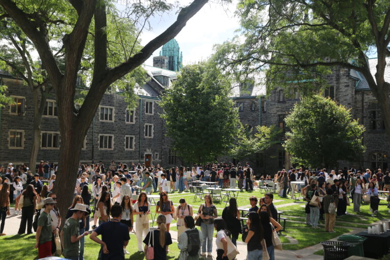 Trinity College Quad during Orientation Week