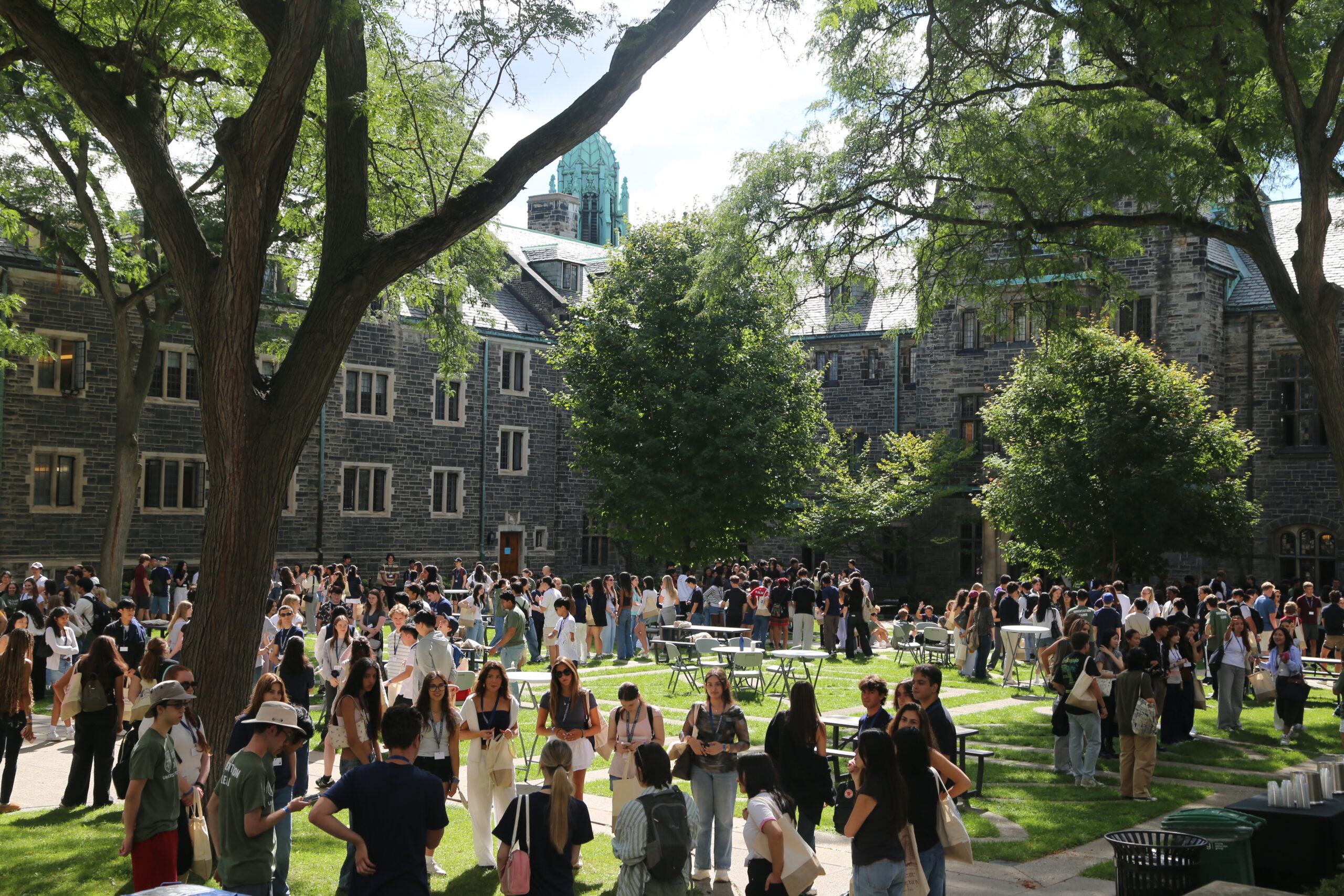 Trinity College Quad during Orientation Week