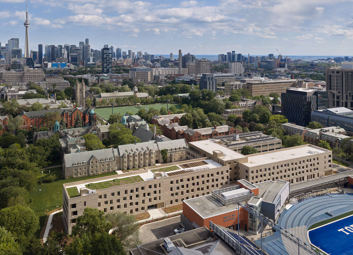 Aerial view of the Lawson Centre for Sustainability by Doublspace Photography via Globe & Mail