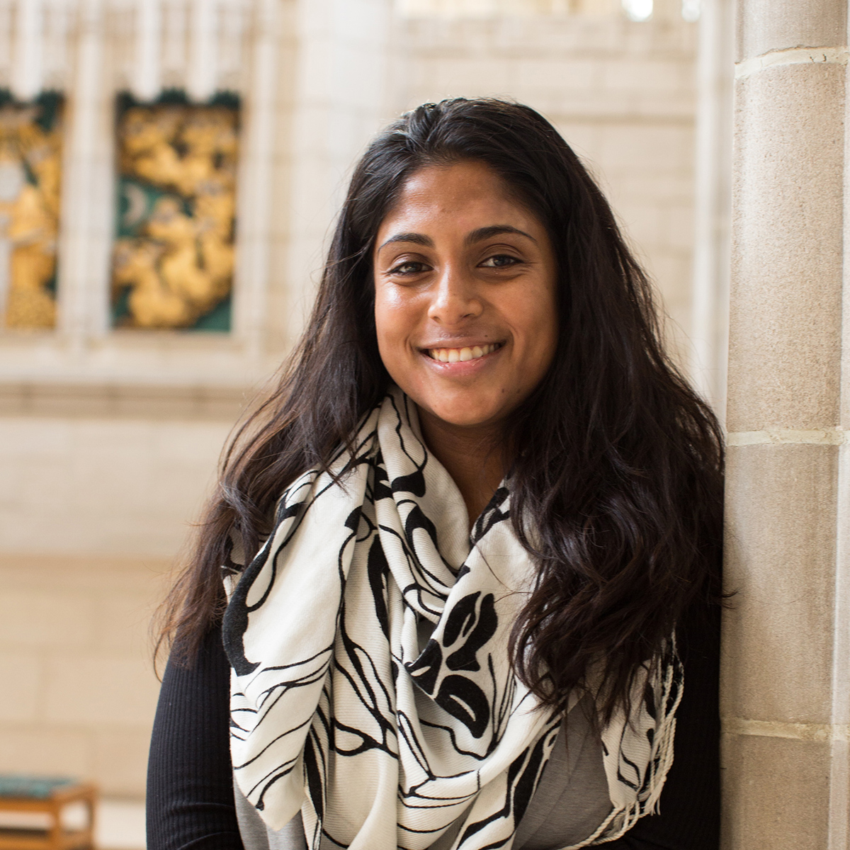 Roshni Jayawardena in the Trinity College Chapel